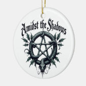 Amidst the Shadows - Gothic Pentagram Ornament セラミックオーナメント (左)