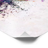 Amiens skyline in watercolor background フォトプリント            (角)