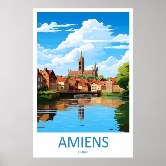 Amiens Vintage Travel Poster Ski National Park ポスター (正面)