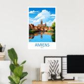 Amiens Vintage Travel Poster Ski National Park ポスター (ホームオフィス)