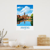 Amiens Vintage Travel Poster Ski National Park ポスター (キッチン)