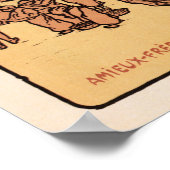 AMIEUX-FRERESイワシ漁師フランスの老 ポスター (角)