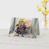 Amigurumiの友人の挨拶状 カード (黄色い花)