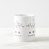 Aminaのペプチッド名前のマグ コーヒーマグカップ (中央)