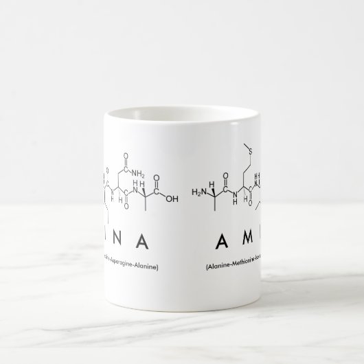Aminaのペプチッド名前のマグ コーヒーマグカップ (中央)