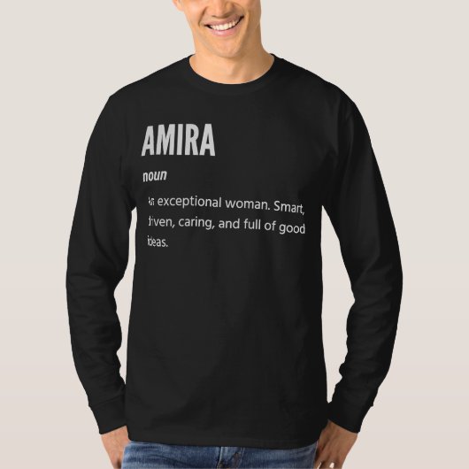 Amiraの名詞と例外的な女性 Tシャツ (正面)