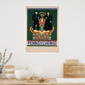 Amishカップルコスチューム1938 WPA ポスター (キッチン)