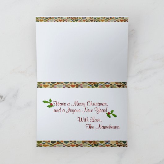 Amishファームのクリスマスカード、名前の追加 シーズンカード (内部)