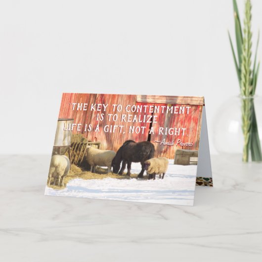 Amishファームのクリスマスカード、名前の追加 シーズンカード (正面)