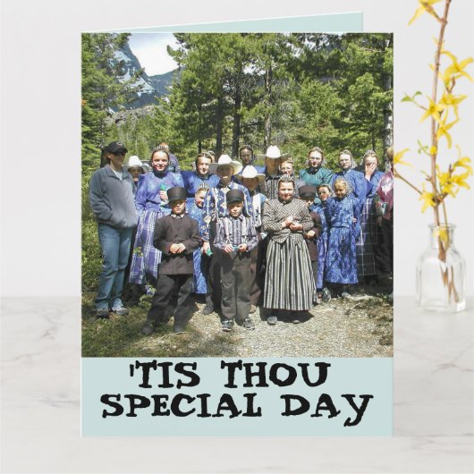 AMISH BIRTHDAY FUNNY HUMOR GREETING CARD カード (黄色い花)