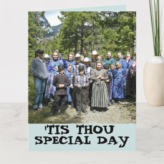 AMISH BIRTHDAY FUNNY HUMOR GREETING CARD カード (正面)