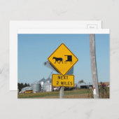 Amish Bugggie Crossing Sign Post Card ポストカード (正面/裏面)