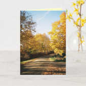 Amish Country Road Greeting Card カード (黄色い花)