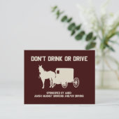 Amish - dont drink or drive ポストカード (スタンド正面)