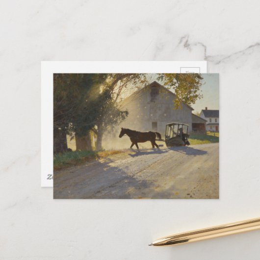 Amish Horse Painting ポストカード (正面/裏面インサイチュ)