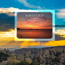 Amistad NRA,テキサス州，アミスタッド貯水池での夕日