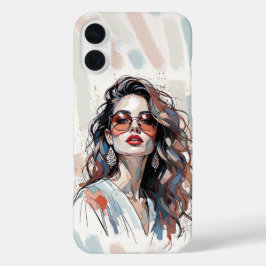AMITA | ソフトパステルアートの女性用スマホケース iPhone 16 PLUSケース