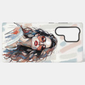 AMITA | ソフトパステルアートの女性用スマホケース SAMSUNG GALAXYケース (裏面横)