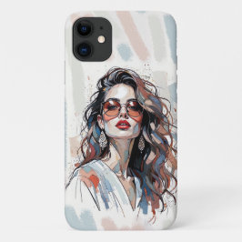 AMITA | ソフトパステルアート 女性 スマホケース iPhone 11 ケース