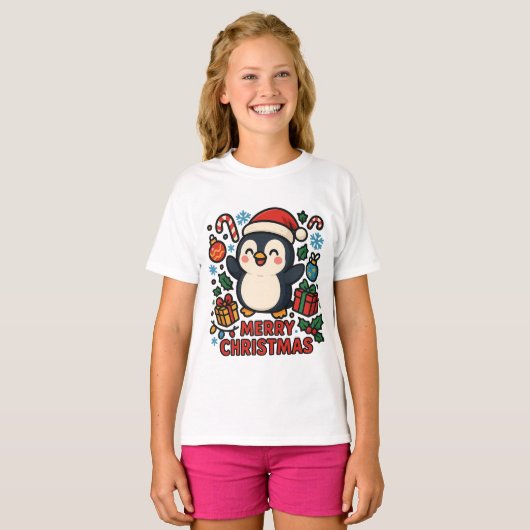 AMITA | メリークリスマスペンギン Tシャツ (正面フル)