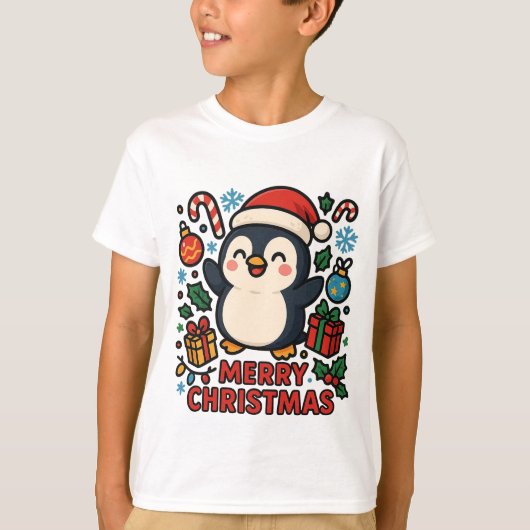 AMITA | メリークリスマスペンギン Tシャツ (正面)
