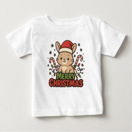 AMITA | Cute Bunny Merry Christmas ベビーTシャツ