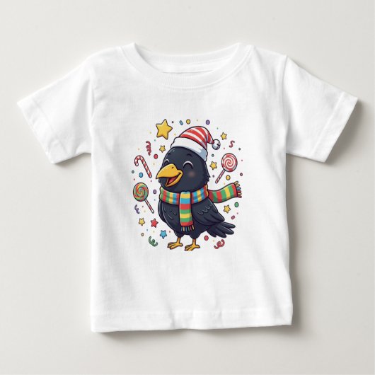 AMITA | Happy Crow - Candy Fun ベビーTシャツ (正面)