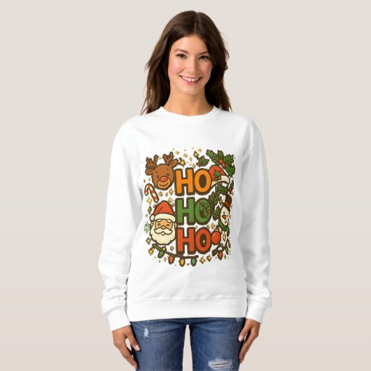 AMITA | HO HO HO Holiday Crew Tee スウェットシャツ (正面フル)