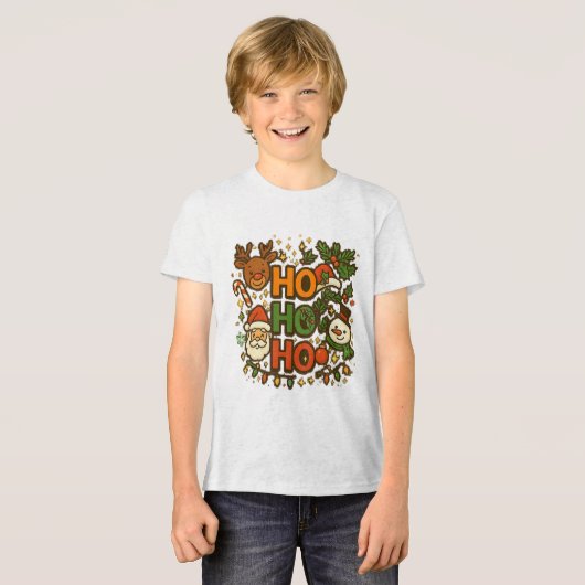 AMITA | HO HO HO Holiday Crew Tee トライブレンドTシャツ (正面全面)