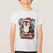 AMITA | Merry Christmas Penguin トライブレンドＴシャツ (正面)