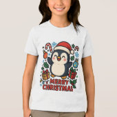 AMITA | Merry Christmas Penguin トライブレンドＴシャツ (正面)