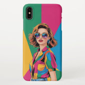 AMITA | Retro Color Pop Style Girl iPhoneケース (裏面)