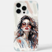 AMITA | Soft Pastel Art Woman Phone Cases Case-Mate iPhoneケース (裏面)