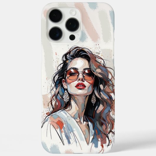 AMITA | Soft Pastel Art Woman Phone Cases Case-Mate iPhoneケース (裏面)