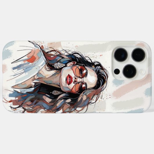 AMITA | Soft Pastel Art Woman Phone Cases Case-Mate iPhoneケース (裏面 (横))
