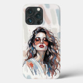 AMITA | Soft Pastel Art Woman Phone Cases Case-Mate iPhoneケース (裏面)