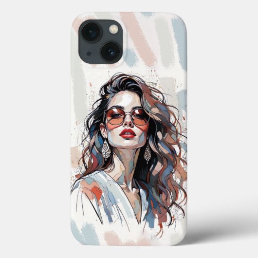 AMITA | Soft Pastel Art Woman Phone Cases Case-Mate iPhoneケース (裏面)