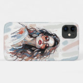 AMITA | Soft Pastel Art Woman Phone Cases Case-Mate iPhoneケース (裏面(横))
