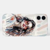 AMITA | Soft Pastel Art Woman Phone Cases Case-Mate iPhoneケース (裏面 (横))