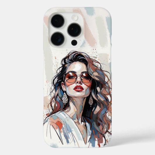 AMITA | Soft Pastel Art Woman Phone Cases Case-Mate iPhoneケース (裏面)