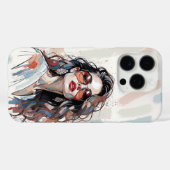 AMITA | Soft Pastel Art Woman Phone Cases Case-Mate iPhoneケース (裏面 (横))