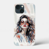 AMITA | Soft Pastel Art Woman Phone Cases Case-Mate iPhoneケース (裏面)