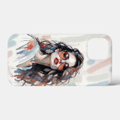 AMITA | Soft Pastel Art Woman Phone Cases Case-Mate iPhoneケース (裏面 (横))