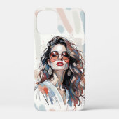 AMITA | Soft Pastel Art Woman Phone Cases Case-Mate iPhoneケース (裏面)