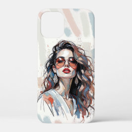 AMITA | Soft Pastel Art Woman Phone Cases iPhone 12 Mini ケース