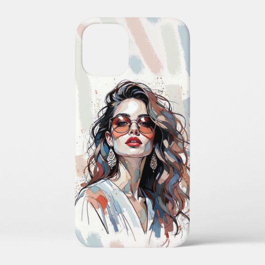 AMITA | Soft Pastel Art Woman Phone Cases Case-Mate iPhoneケース (裏面)