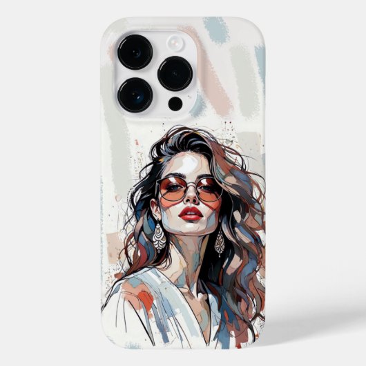 AMITA | Soft Pastel Art Woman Phone Cases Case-Mate iPhoneケース (裏面)