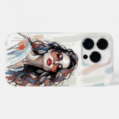 AMITA | Soft Pastel Art Woman Phone Cases Case-Mate iPhoneケース (裏面 (横))
