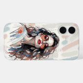 AMITA | Soft Pastel Art Woman Phone Cases Case-Mate iPhoneケース (裏面 (横))