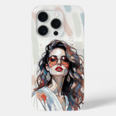 AMITA | Soft Pastel Art Woman Phone Cases Case-Mate iPhoneケース (裏面)